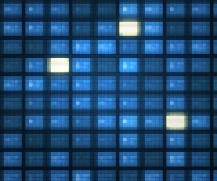 A dense grid of directory entries